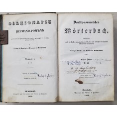 DICTIONAR GERMAN-ROMAN de GEORGE BARITIU si GABRIEL MUNTEANU, 2 vol. - BRASOV, 1853