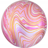 Balon Folie Marble, Roz - 41 cm