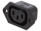 Conector Alimentare AC Mamă 10A 250V IEC 60320 IP30