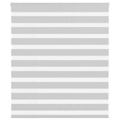 Jaluzea tip zebra gri deschis lățime țesătură 130,9cm poliester foto