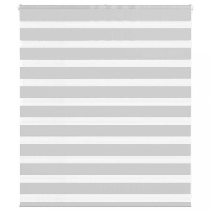 Jaluzea tip zebra gri deschis lățime țesătură 130,9cm poliester