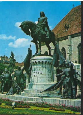 CPI B13393 CARTE POSTALA - CLUJ NAPOCA.STATUIA LUI MATEI CORVIN foto