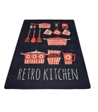 Covor bucatarie Kitchen DJT, 80 x 120 cm, Negru