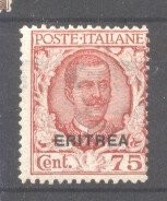 Italy Eritrea 1926 King Viktor Emanuel III, 75C, Sass.113, Mi.115, MH AM.127 foto