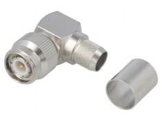 Mufă TNC tată unghi 90&deg; 50&Omega; lipire crimpat H1000 RG213