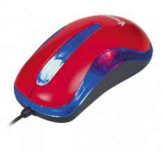 Mouse Vakoss TM-420UR, 1200 DPI, Optic (Rosu/Albastru) foto