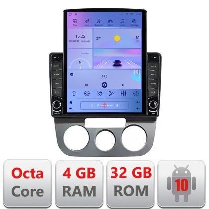 Navigatie VW Golf 5 2004-2010 clima manuala Android radio gps internet Lenovo Octa Core 4+64 LTE KIT-golf5-manual+EDT-E709 CarStore Technology