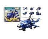 Set de constructie Elicopter de politie 6 in 1, 28 x 28 x 6 cm, 1000 piese, Lean 18322