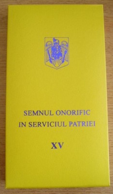 QW16 1 - decoratie - militar - Semnul onorific in serviciul patriei 15 ani foto
