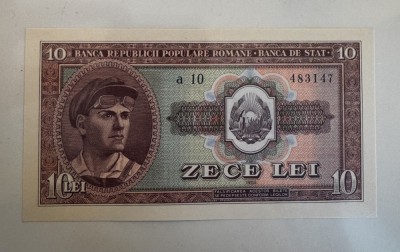 10 lei 1952 UNC- foto