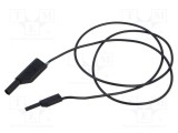 Cablu de măsurare 10A 1kV 1m negru HIRSCHMANN T&amp;M