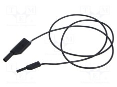 Cablu de măsurare 10A 1kV 1m negru HIRSCHMANN T&amp;M