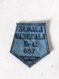 Numar matricol scolar / ecuson din anii 80, Baia Mare, Scoala generala nr. 12