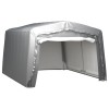 Cort Depozitare Gossi Gri 370x370 cm, Otel Zincat, Protectie UV, Impermeabil, Usa Deschisa