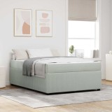 vidaXL Cadru de pat cu saltea Altele Gri deschis 140 x 200 cm Catifea