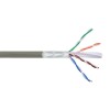 Cablu FTP Cat 6 CCA fire interioare solide ecranat 1 x 0.56mm x 2 x 4 exterior 6 mm pret 1m DELIGHT 20048