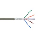 Cablu FTP Cat 6 CCA fire interioare solide ecranat 1 x 0.56mm x 2 x 4 exterior 6 mm pret 1m DELIGHT 20048