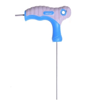 Cheie negativa tip T 2mm 75mm din otel crom-vanadiu maner cauciuc antiderapant soft-touch MEGA 48601 foto