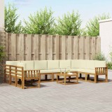 vidaXL Set de canapea cu pernă 11 pcs Natural și Crem 3367083