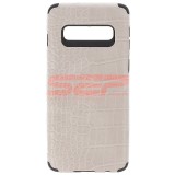Husa Samsung Galaxy S10, Piele Crocodil, TPU, Gri