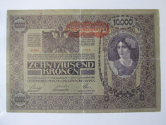 Austro-Ungaria 10000 Kronen/Coroane 1918 supratipar foto