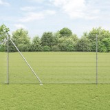 VidaXL &Icirc;mprejmuire cu S&acirc;rmă Sudată cu 7 St&acirc;lpi cu țăruș 1.6x10 m Oțel Galvanizat