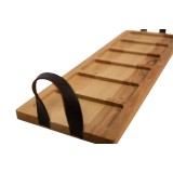 Platou de lemn, compartimentat cu maner, Cesiro, 590x195x25