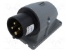 Conector AMPHENOL IP&amp;S 16A 500V AC trifazat soclu tată IP44
