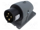 Conector AMPHENOL IP&amp;S 16A 500V AC trifazat soclu tată IP44