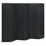 Cumpara ieftin Paravan de camera cu 6 panouri, negru, 240x180 cm, otel