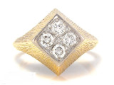 Cumpara ieftin Inel aur vintage aur 14k cu diamante 0,40ct