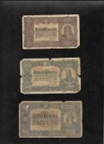 Rar! Set Ungaria 100 + 500 + 1000 korona coroane 1923 uzate, Europa