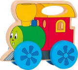 Cumpara ieftin Trenulet Woodyland din lemn Happy Engine