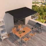 Cumpara ieftin Copertină retractabilă manual, antracit, 450x350 cm