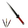 Set de vanatoare DEPOX&reg;, Sabie Red Ronin si set trei cutite de aruncat, otel inoxidabil, negru