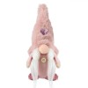 Figurină Decorativă Crăciun, Gnome, Blană Artificială, Roz, 18cm, Oem