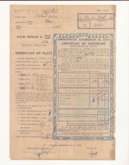 Certificat de asigurare - instiintare de plata - nr 94 anul 1961 Sat Fizes -CS