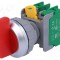 Comutator rotativ 30mm AUSPICIOUS 1 NO x2 roşie IP65 LSR30
