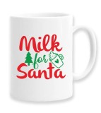 Cana alba personalizata &quot;Milk for Santa&quot;, INOVATIX&reg;. 330ml