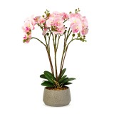 Decoratiune cu planta artificiala &ndash; Orhidee roz &ndash; 58 cm Best CarHome