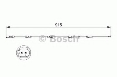 Senzor de avertizare,uzura placute de frana BMW Seria 6 Gran Cupe (F06) (2011 - 2016) BOSCH 1 987 473 509 foto