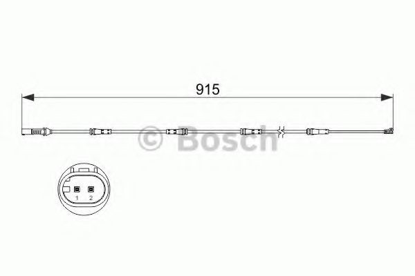 Senzor de avertizare,uzura placute de frana BMW Seria 5 (F10, F18) (2009 - 2016) BOSCH 1 987 473 509