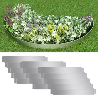 Gossi set gard gazon placi flexibile 15 buc. 100x14 cm otel zincat foto
