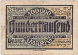 Bancnota Germania D&uuml;sseldorf 100.000 Mark 1923, seria 14, nr. 31626
