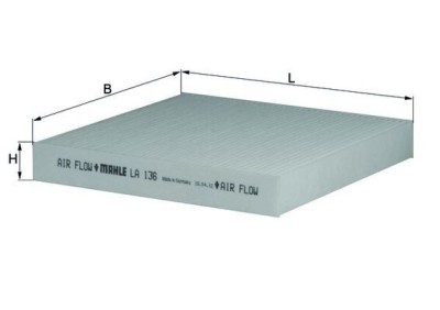 MAHLE LA 136 Filtru, aer habitaclu foto