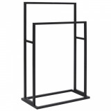 Suport de prosoape autonom, negru, 48x24x78,5 cm, fier