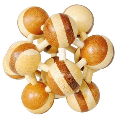 Joc logic IQ Puzzle 3D Atom doua culori, Fridolin foto