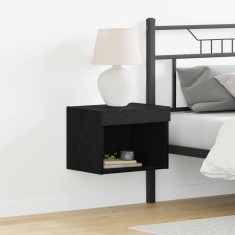 Dulap de perete cu LED-uri, stejar negru, 40x30x30 cm
