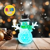 Om de zapada cu LED de Craciun - verde - LED RGB - 9 x 8 x 5 cm