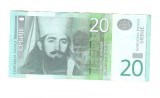 Bancnota Serbia 20 dinara/dinari 2013, circulata, stare buna